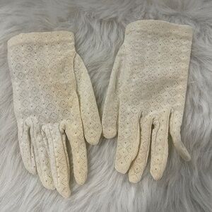 Vintage White Lace Dress Glove Sz Little Girls